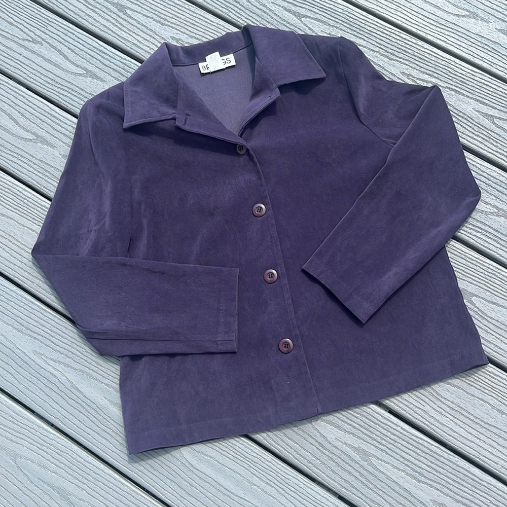 ❄️ Faux Suede Purple Blazer